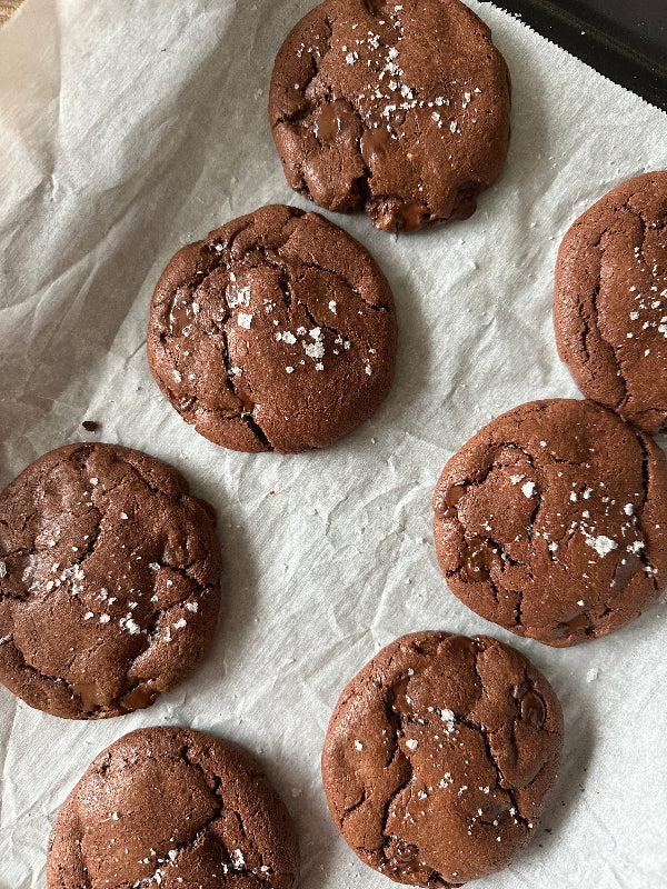 Double Chocolate Chunk Cookies